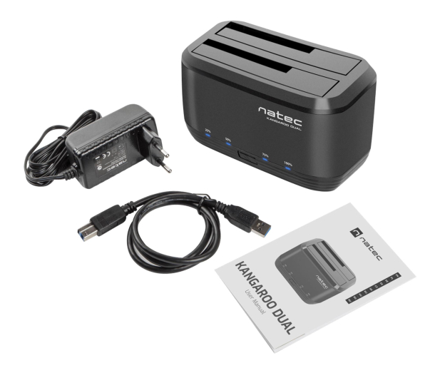 Natec KANGAROO DUAL 2.5"/3.5" USB 3.0 + ZASILACZ - 1480437 - zdjęcie 5